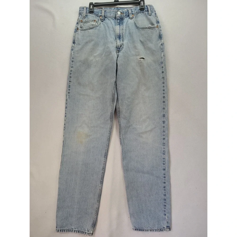 Vintage Levis Jeans Mens 36x36 Blue Denim 550 Relaxed Fit‎ Light Wash Y2K Faded